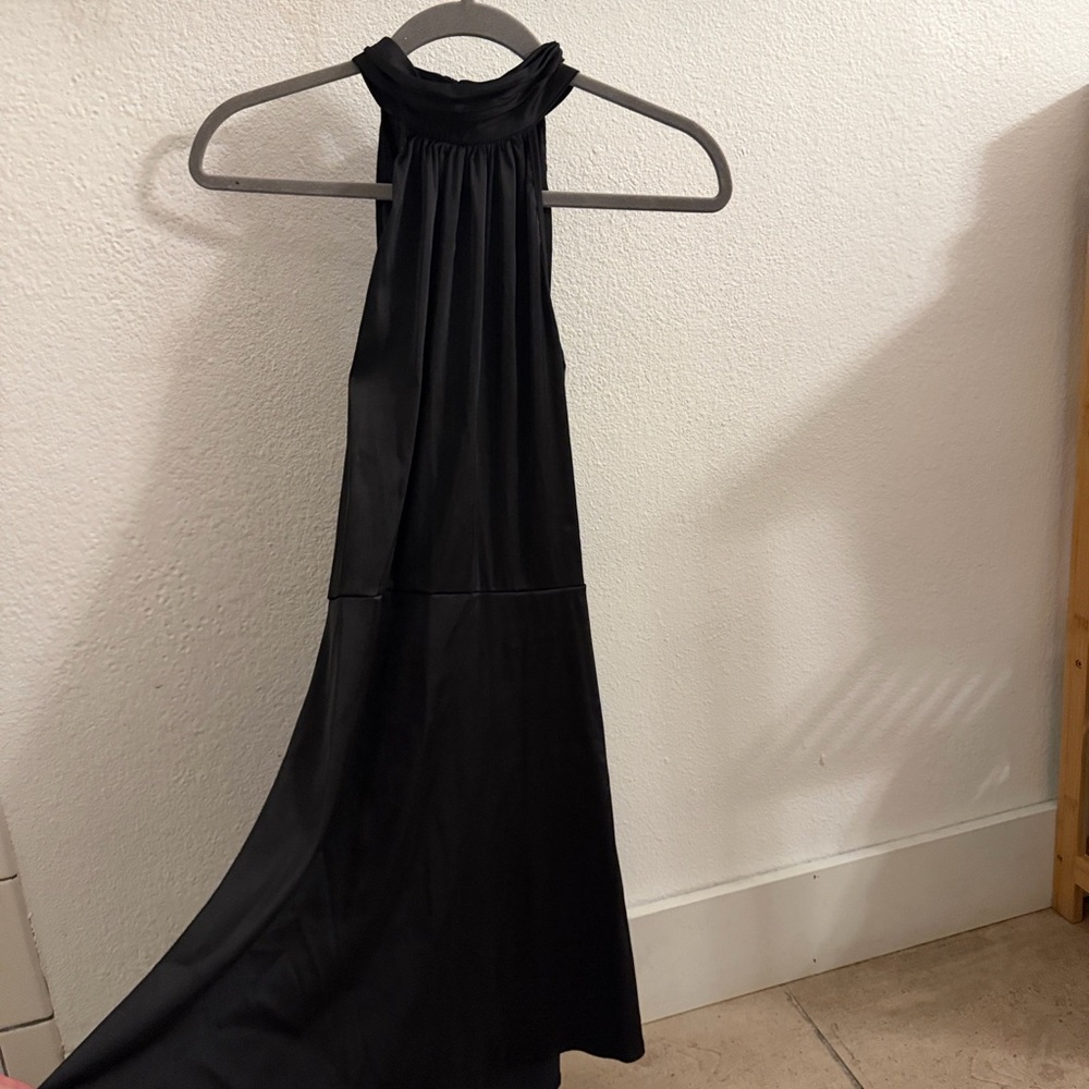 Elegant Black Halter Dress